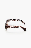 Giraffe Print Rectangle Sunglasses