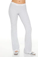 Lace-Trim Flare Leggings