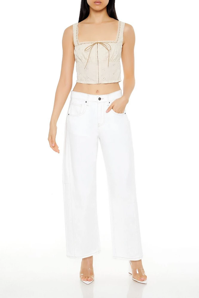 Mid-Rise Wide-Leg Jeans