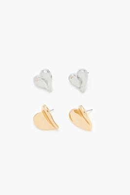 Heart Stud Earring Set