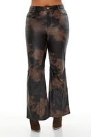 Plus Cloud Wash Faux Leather Pants