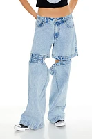 Cutout Mid-Rise Baggy Jeans