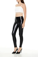 Faux Leather High-Rise Leggings