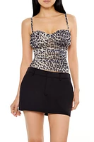 Sheer Leopard Bustier Cami