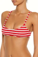 Striped Terry Bralette Bikini Top