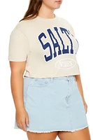 Plus Salty Vibes Cropped Tee