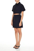 Cutout Shirt Mini Dress
