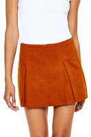 Corduroy Pleated Skort