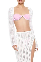 Crochet Swim Cover-Up Shrug Sweater