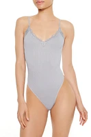 Seamless Lace-Trim Bodysuit