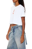 Queen of Hearts Cropped Tee