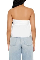 Poplin Strapless Top