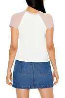 Embroidered Butterfly Raglan Tee