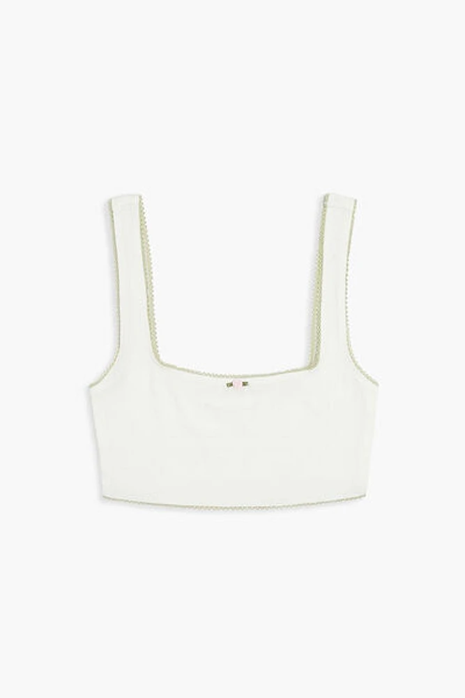 Rosette Two-Tone Bralette