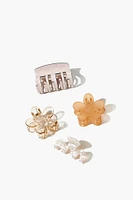 Assorted Flower Claw Clip Set