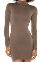 Mock Neck Bodycon Mini Dress