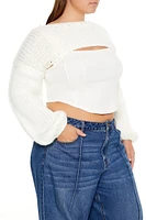 Plus Bolero Shrug Sweater