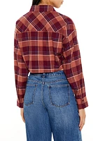 Plaid Flannel Cropped Shirt