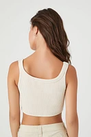 Seamless Curve-Hem Cropped Tank Top