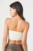 Faux Leather Bustier Cropped Cami