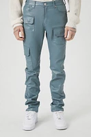 Mid-Rise Cargo Skinny Jeans