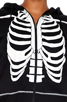 Plus Skeleton Zip-Up Hoodie