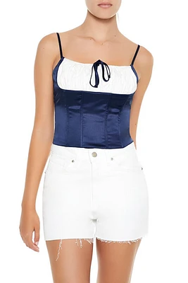 Colorblock Bustier Cropped Cami