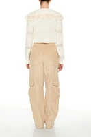 Corduroy Straight Cargo Pants