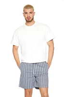 Striped Twill Shorts