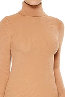 Mock Neck Midi Sweater Dress