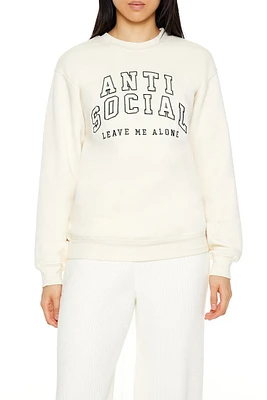 Embroidered Anti Social Pullover