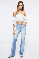 Smocked Off-the-Shoulder Crop Top