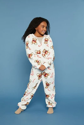 Girls Teddy Bear Pajama Jumpsuit (Kids)