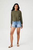 Ribbed Crew Neck Sweater