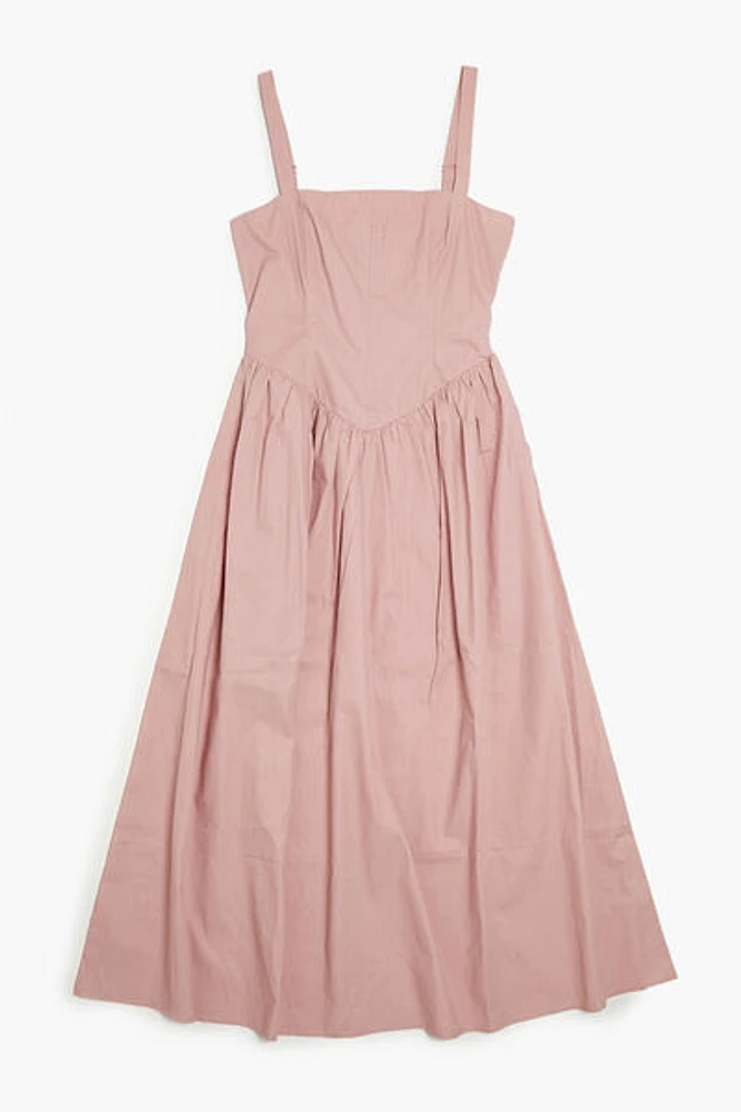 Poplin Midi Dress