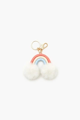 Rainbow Pom Pom Keychain