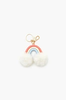 Rainbow Pom Pom Keychain