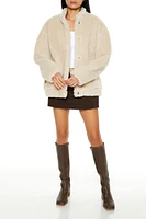 Faux Shearling Bomber Jacket