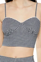 Gingham Sweetheart Cropped Cami