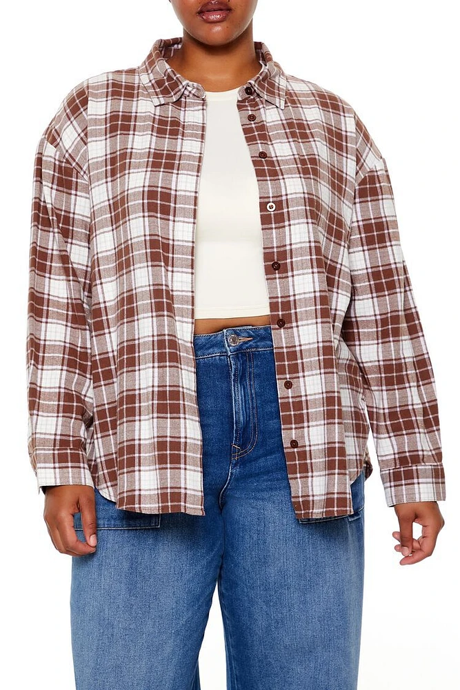 Plus Plaid Flannel Shirt