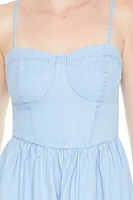 Denim Bustier Cami Mini Dress