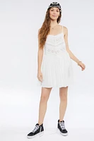 Floral Eyelet Cami Mini Dress