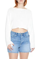 Cropped Split-Back Sweater
