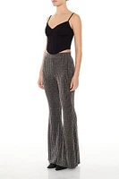 Striped Metallic Flare Pants