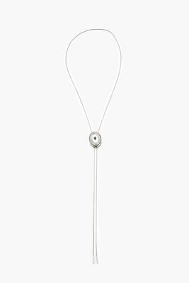 Faux Stone Bolo Tie Necklace