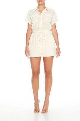 Gauze Tie-Waist Romper