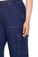 Plus Cargo Straight-Leg Jeans