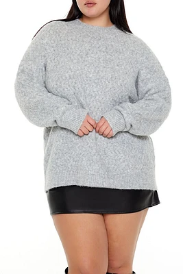 Plus Textured Drop-Sleeve Sweater