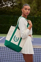 Two-Tone Embroidered LA Tote Bag