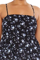 Plus Floral Print Flounce Cami